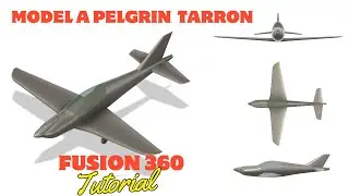 Learn how to model this Pelegrin Tarragon Airplane in Fusion 360 Tutorial