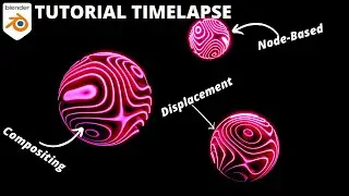 Blender Tutorial - Sci-Fi Node-Based Sphere Displacement in Cycles | Blender Timelapse