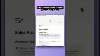 How to add expiration dates to sales proposals in Notion