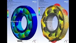 Rotation simulation of a bearing with cracked rings or races - ANSYS Workbench Explicit Dynamics