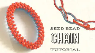 Seed Bead Jewelry Making | Seed Bead Chain Tutorial | Seed Bead Chain Link | Beaded 3d Chain Link