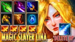 DOTA 2 - LINA MAGIC SLAYER ONE HIT DELETE BUILD | IMMORTAL GAMEPLAY | TOP RANKED FULL GAME