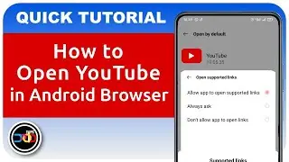 Open YouTube Website on Chrome Android Instead of App #QuickAndroidTutorial