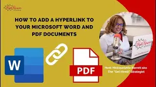 How to add a hyperlink to your Microsoft word and PDF documents
