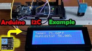 How To Connect An I2C LCD Module To Arduino Mega - Example DHT11 Temperature and Humidity Sensor