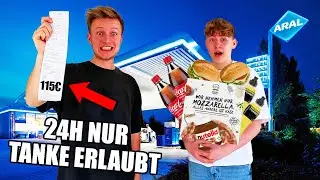 24h ONLY gas station food allowed! 😲 TipTapTube