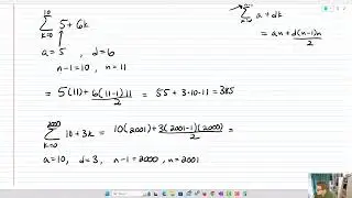 Explicit forms for arithmetic series