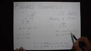 Forward Kinematics of 2D Manipulator | forward kinematics robotics example