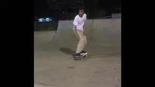 Daily skateboard trick on night practice in bsd xtreme park