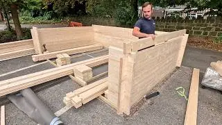 I WENT HEAD TO HEAD AGAINST MY EMPLOYEE TO SEE WHO COULD BUILD A LOG CABIN FASTER