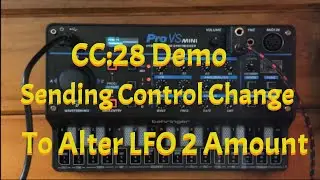 Sending Control Change CC:28 to the Behringer Pro VS Mini