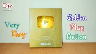 How To Make A Golden Play Button From Cardboard 🤩