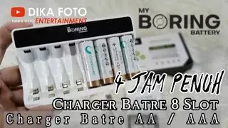 UNBOXING Charger BORING 8 Slot - 8 Batre Charger Boring LED UNBOXING Batre Sony Boring 2300 Ma