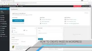 How to create pages in Wordpress