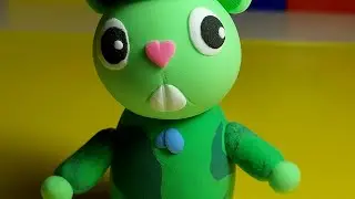 Флиппи из Happy Tree Friends из пластилина. 🍀🍄🌳 Лепим очень простого Флиппи. 🍄🌳🌸🌲Flippy