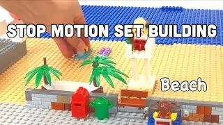 LEGO STOP MOTION BEACH SET BUILDING | STOP MOTION SET BUILDING | LEGO