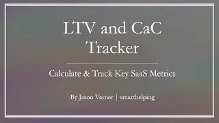 Monthly Tracking Template for SaaS Key Metrics: Advanced Formulas