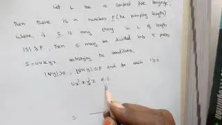 TOC Lec 36-pumping lemma for context free grammar by Deeba Kannan