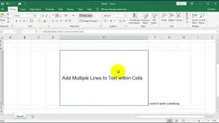 Add Multiple Lines to Text within Cells