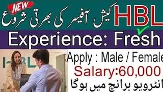 HBL Cash Officer Jobs 2025: Fresh Graduation | Apply Online Now! | Step-by-Step Guide