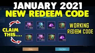 NEW WORKING REDEEM CODE | JANUARY 2021 | REDEEM NOW WITH PROOF | MLBB