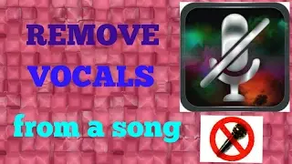 How to Remove Vocals from a song?[Android /ios]
