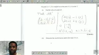 CXC maths past paper Matrices and vectors- 2018 (part 1)
