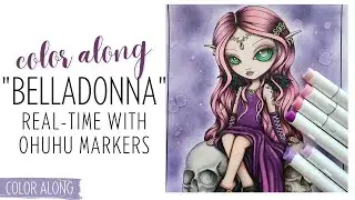 How I Color a Page with Ohuhu Markers | Adult Coloring