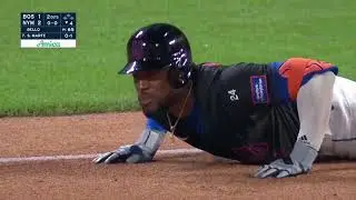 Brayan Bello makes a great barehanded throw to nab Marte first for the out BOS @ NYM 09-02-2024