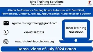 JMeter P.T Basics to Master with BeanShell  Demo. WhatsApp us on +91-8019952427 to enroll.