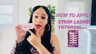 How to Apply Strip Lashes for Beginners ✨👁️￼ (STEP-BY-STEP) Tutorial…