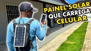 COMPREI um PAINEL SOLAR que CARREGA a BATERIA do CELULAR