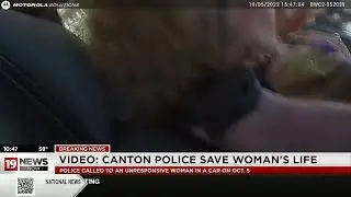 Canton officers rescue woman who was found unresponsive in car (graphic)