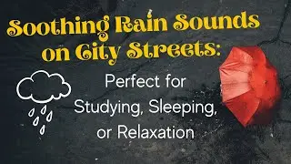 Soothing Rain Sounds on City Streets   Perfect for Studying, Sleeping, and Relaxation