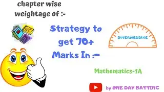 Chapterwise weightage  of maths 1 A ( intermediate)