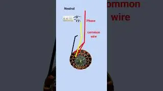 Ceiling fan 3 wire connection #electrical #youtubeshorts #shortfeed #shrots #electricaldiagramdost