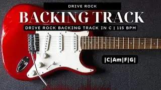 Drive Rock Backing Track in C | 115 BPM