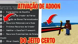 ✅COMO ATIVAR ADDONS DO JEITO CERTO NO MINECRAFT BEDROCK