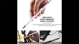 Tukzer Capacitive Stylus Pen for Touch Screens Devices, Fine Point, Lightweight Metal Body