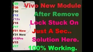 Vivo Y50 After Unlock Stuck On Just A Sec.Solution Here 100% Working.