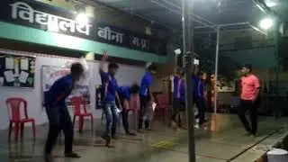 Kendriya vidyalaya shivpuri 's student performing a musical skrit on the stage of k.v bina