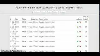 MT016 - Attendance - Part1 - Setup - Moodle V1