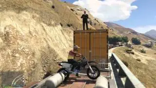 GTA Bike train stunt
