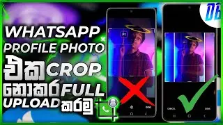 WHATSAPP PROFILE PHOTO එක CROP  නොකර FULL UPLOAD  කරමු