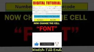 Create Barcode In excel | Convert Numbers into Barcode 