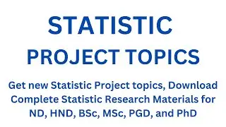 Statistic Project Topics
