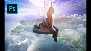 Photoshop CC Tutorials | Photo Manipulation & Editing | Girl over clouds