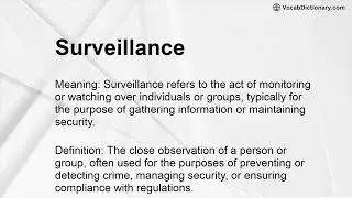 Surveillance Meaning