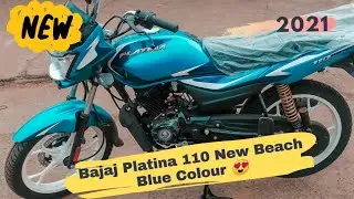Bajaj Platina 110 New Beach Blue Colour ❤️ || 2021 bajaj platina 110 abs || bajaj platina 2021