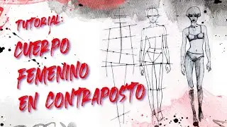 Dibujo de figura femenina en contraposto